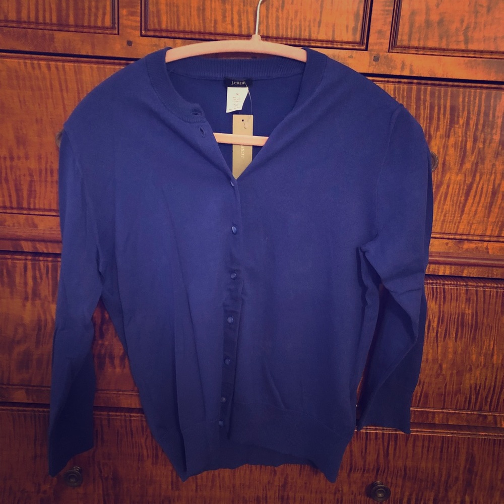 J.Crew Indigo Blue Jackie Cardigan Sweater